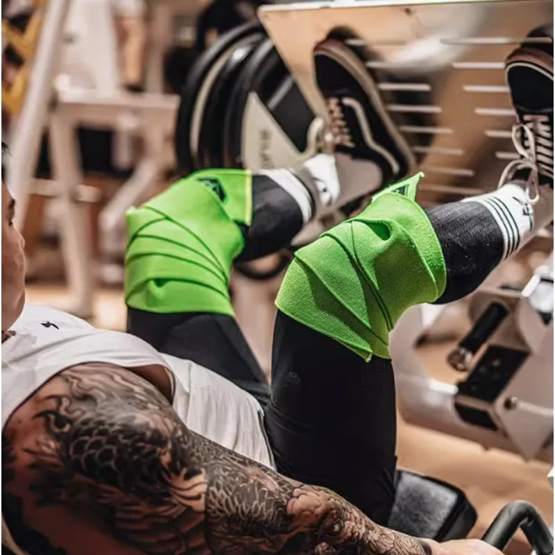 Black Exercise Equipment for Working Out - Compression Equipment Support Bands for Women and Men - Weightlifting Stabilizer Pads for Sports and Leg Workout Gym Straps